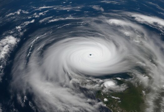 Hurricane from space The atmospheric cyclone Elements of this image furnished by NASA