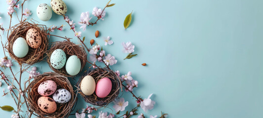 Easter Eggs and Spring Blossoms