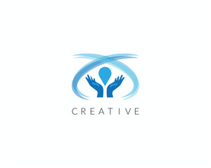 Fototapeta premium LOGO HEALTHCARE SIMPLE EDITABLE