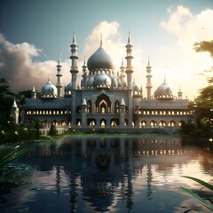 Beautiful mosque generative ai