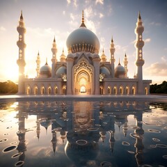 Beautiful mosque generative ai