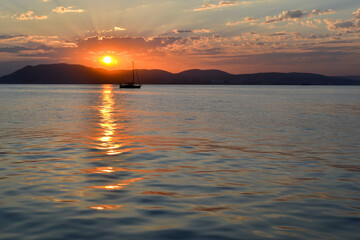 Fototapeta premium sunset in the sea
