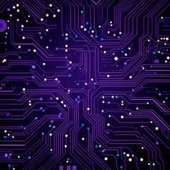 Computer technology vector illustration with amethyst circuit board background