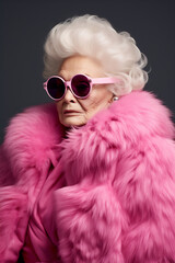 Elderly Glamour in Pink