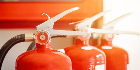 Engineer check fire suppression system,check fire extinguisher tank in the fire control room for...