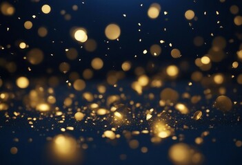 Obraz na płótnie Canvas Abstract background with Dark blue and gold particle Christmas Golden light shine particles bokeh on