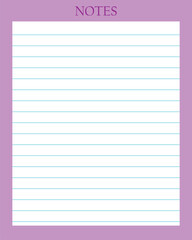 Realistic line paper note on isolated background. EPS file 91.