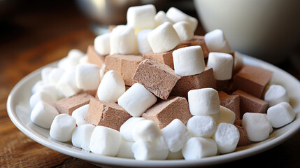 Fototapeta na wymiar sweet marshmallow mix