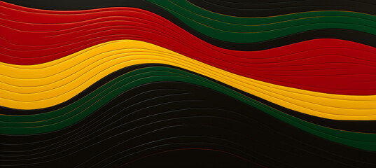 Abstract African-Inspired Geometric Artwork. Black History Month concept