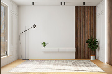 modern empty interior. 3d render, mock up for furniture placement
