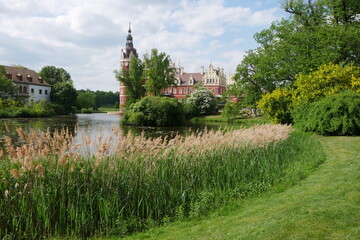Schlossteich und Schloss Bad Muskau Fürst Pückler