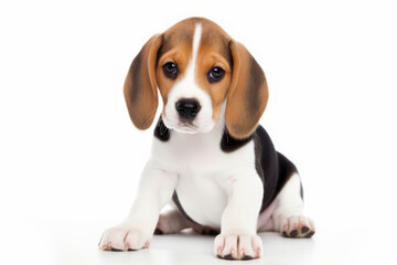 beagle puppy close-up. dog, pet. isolated white background.