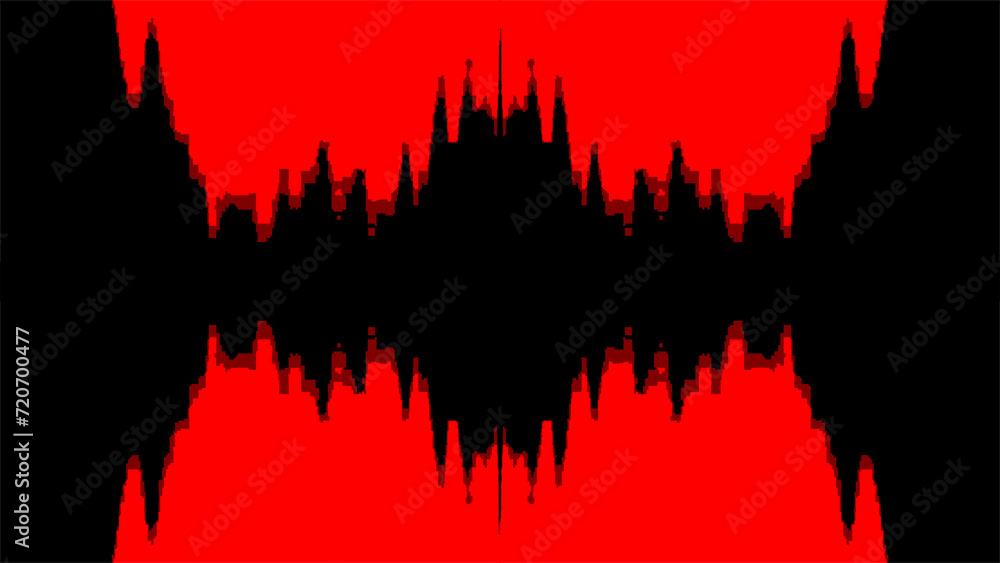 Poster red flux effect lines. simple shapes with trendy gradients. dynamic motion design illustration.