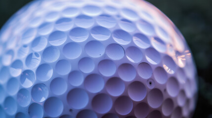 Macro of a golf ball on isolated background