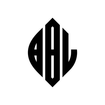 BBL circle letter logo design with circle and ellipse shape. BBL ellipse letters with typographic style. The three initials form a circle logo. BBL Circle Emblem Abstract Monogram Letter Mark Vector.