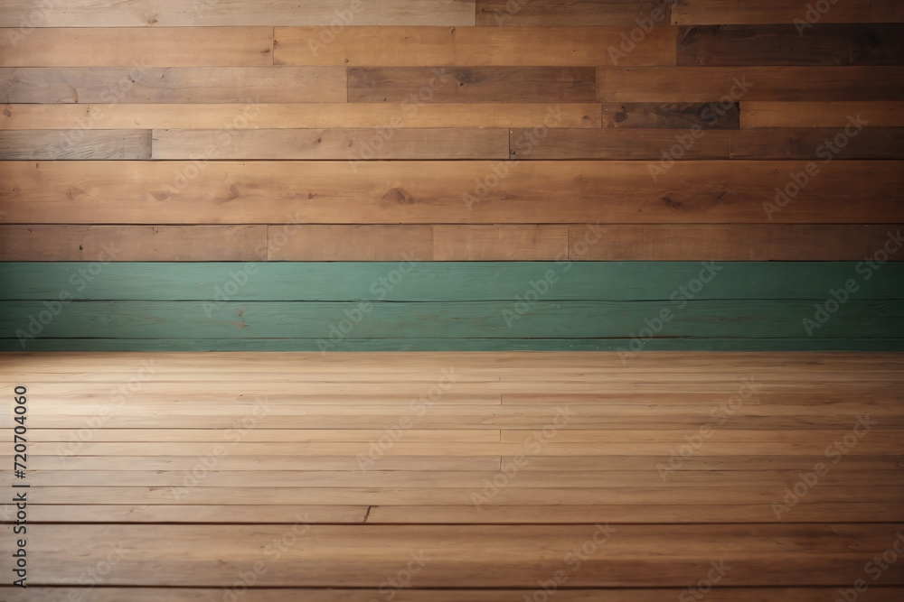 Wall mural hardwood flooring background with natural light