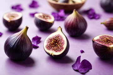 fresh figs on isolated background