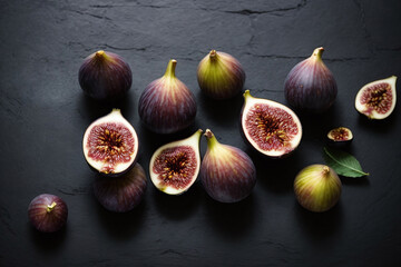 fresh figs on isolated background - obrazy, fototapety, plakaty