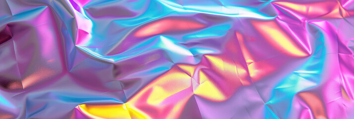 Abstract background of blue and pink silk or satin with some folds in it