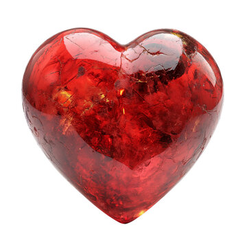 Beautiful handmade red glass heart