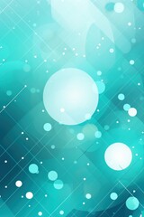 Cyan abstract core background with dots, rhombuses, and circles