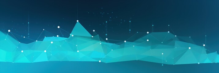 Cyan minimalistic background with line and dot pattern