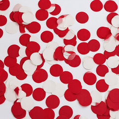 Red Confetti. Happy confetti. Love valentine day