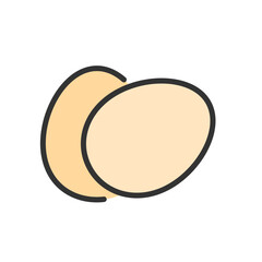 Egg outline vector isolated  icon