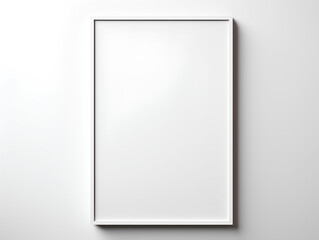 Minimalist White Poster Frame on the Wall