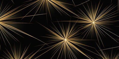Gold striking artwork featuring a seamless pattern of stylized minimalist starbursts
