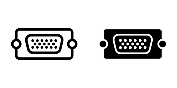 vga connector Icon. for mobile concept and web design. vector illustration