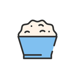 Cottage cheese plate outline icon