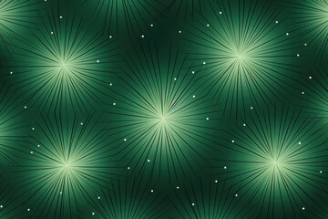 Fototapeta na wymiar Green striking artwork featuring a seamless pattern of stylized minimalist starbursts