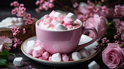Obraz na płótnie Canvas marshmallows in a cup