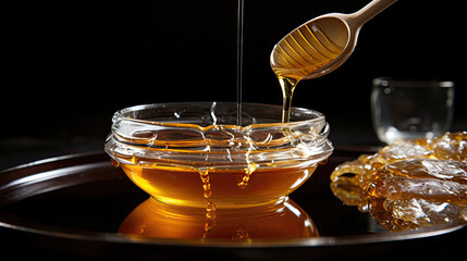 glass of honey