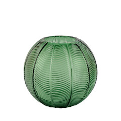 luxury decorative green glass vase isolated