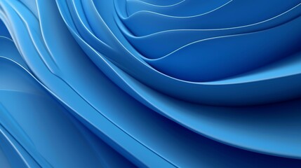 Fototapeta premium Blue contemporary background with radiating, slightly irregular curves, casting graduating tones. Modern corporate background
