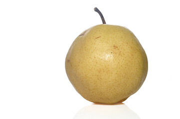 juicy pear on a white background studio shooting 1