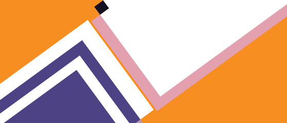 abstract Retro geometric background. Colorful poster with flat figures. Banner Design	