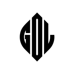GOL circle letter logo design with circle and ellipse shape. GOL ellipse letters with typographic style. The three initials form a circle logo. GOL Circle Emblem Abstract Monogram Letter Mark Vector. © mamun25g
