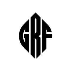 Obraz premium GRF logo. GRF letter. GRF letter logo design. Initials GRF logo linked with circle and uppercase monogram logo. GRF typography for technology, business and real estate brand.