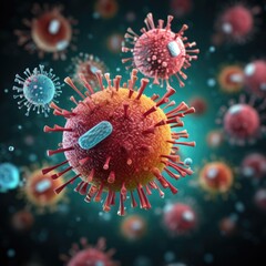 Obraz na płótnie Canvas 3d illustration of a virus or bacteria