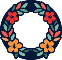 Fototapeta na wymiar Wreath Elegance in Vectors IllustrationVector Wreath Masterpieces Illustrated