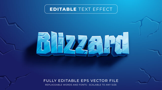 Editable text effect in frozen ice style