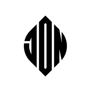 JDN circle letter logo design with circle and ellipse shape. JDN ellipse letters with typographic style. The three initials form a circle logo. JDN circle emblem abstract monogram letter mark vector.