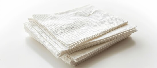 Clean and Crisp: Paper Napkins on a White Background, Paper Napkins on a White Background, Paper Napkins on a White Background
