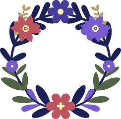 Floral Hoops Odyssey Festive Vector WonderSeasonal Wreath Marvels Vectorized Delights