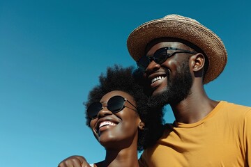 happy African woman enjoying her vacation