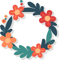 Floral Fantasy in Vectors Digital Wreath DesignsSeasonal Wreath Showcase Whimsical Vector Artistry