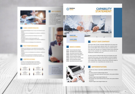 Capability Statement Document Template 
